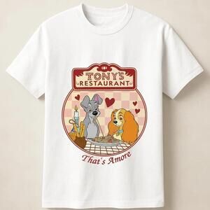 Lady And The Tramp Featuring Iconic Love Moment Unisex T Shirt